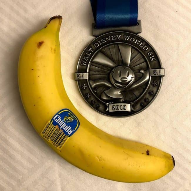 5K rundisney medal and Chiquita Banana