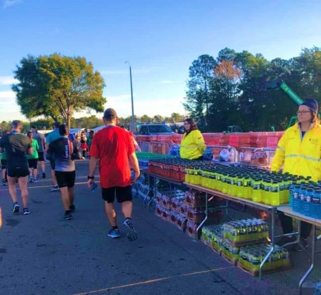 Powerade at finish line of rundisney race