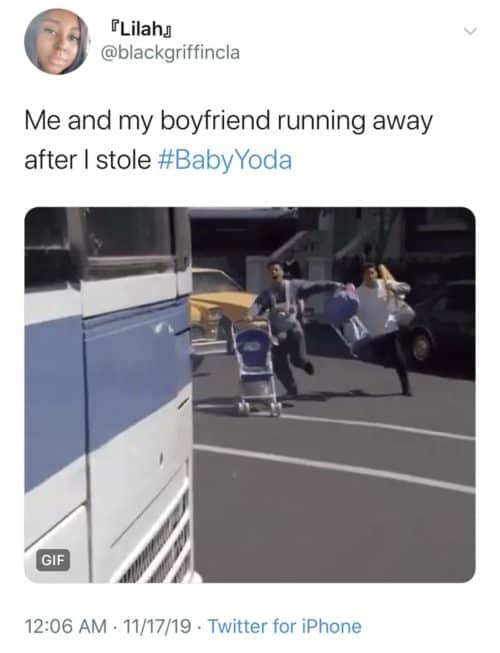 stealing baby yoda memes from The Mandalorian 