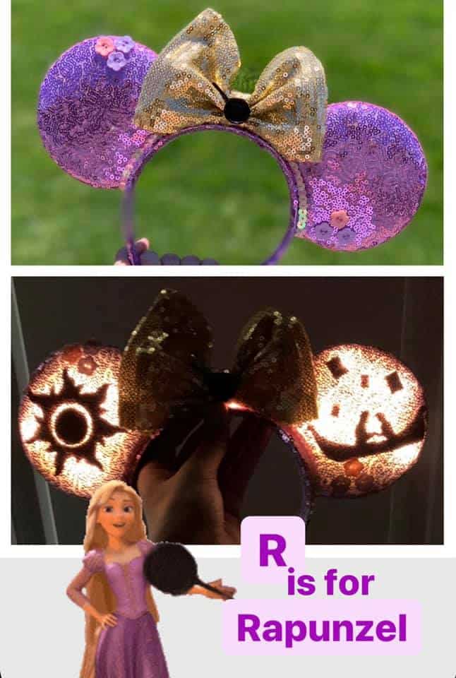 Disney alphabet ears Rapunzel