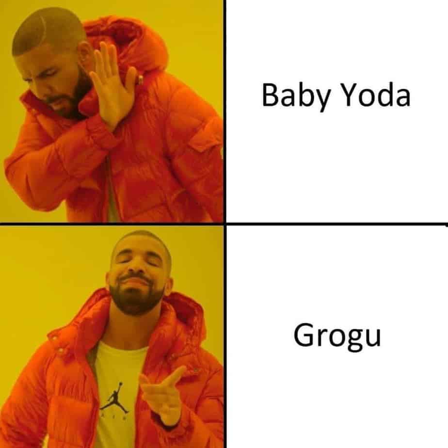 baby yoda grogu drake meme