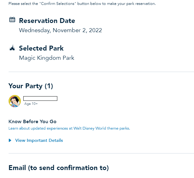 disney world theme park reservations tips and process
