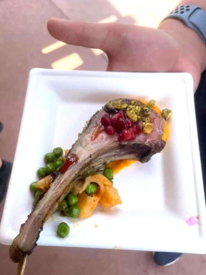 lamb chop from austrailia disney epcot food and wine festival