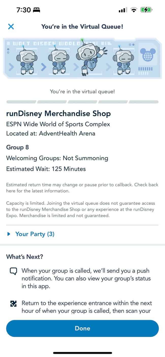 How to join the runDisney expo Virtual queue