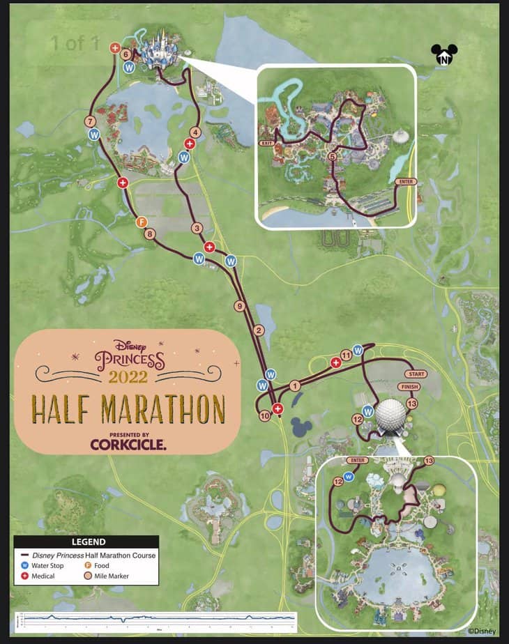 half princess half marathon course map 2022