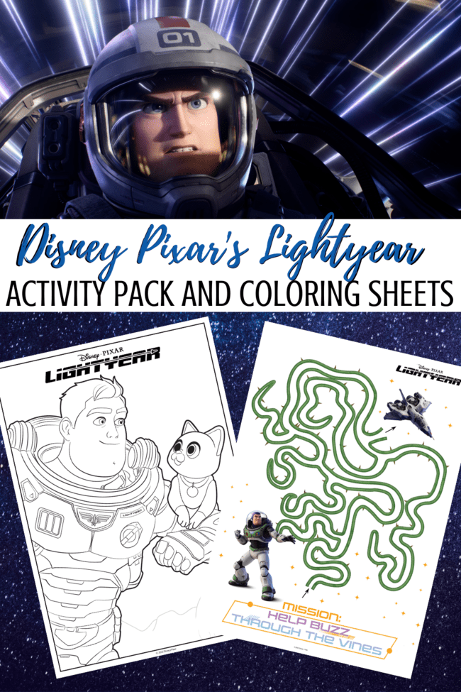 Lightyear Free Activity Pack and Coloring Sheets