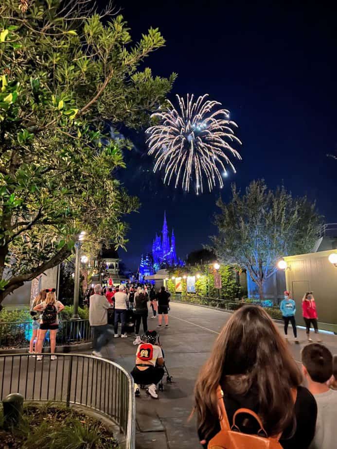 secret disney fireworks viewing location at magic kingdom
