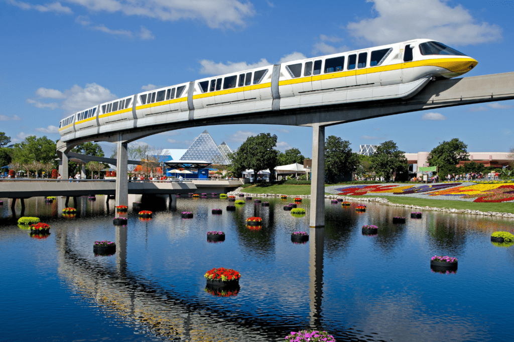 monorail in Epcot. You'll cruise into the parks in style with one of the Best Fanny Pack For Disney on this list.