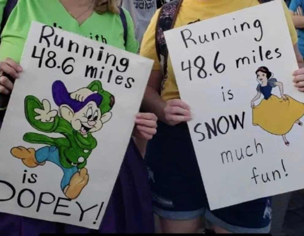 funny rundisney race signs. Dopey and marathon race signs.