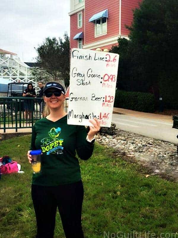 funny rundisney marathon race sign booze miles