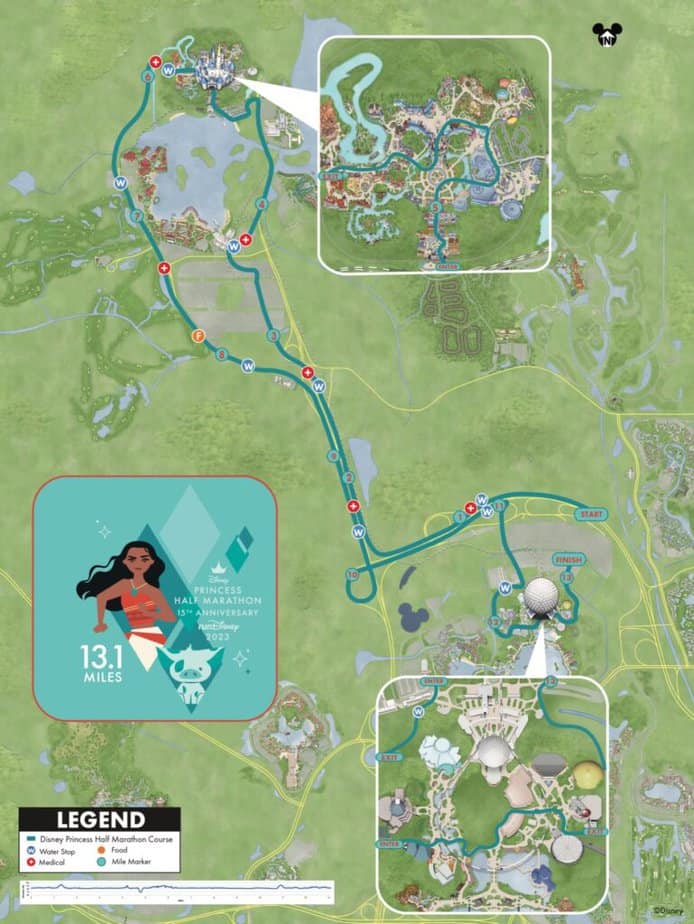 2023 princess half marathon course map