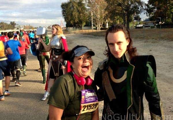 loki and Julia at the avengers half marathon. rundisney at Disneyland.