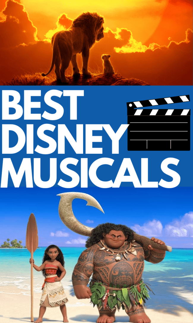 best disney musical movies. lion king and moana on the list. 