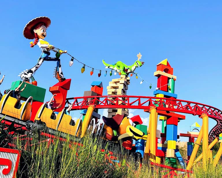  Jollywood Nights Christmas Party at Hollywood Studios. Slinky Dog Dash roller coaster. 
