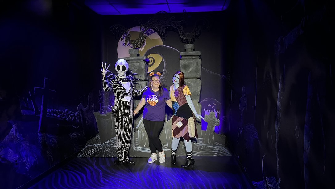 jack and sally character meet and greet mickeys not so scary