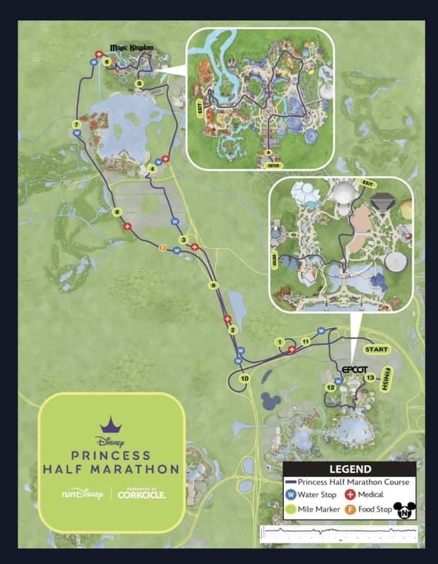 princess half marathon weekend half marathon map 2024