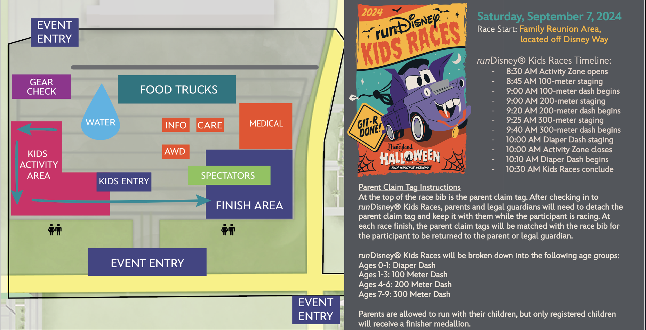 Halloween Half kids races information for Disneyland runDisney