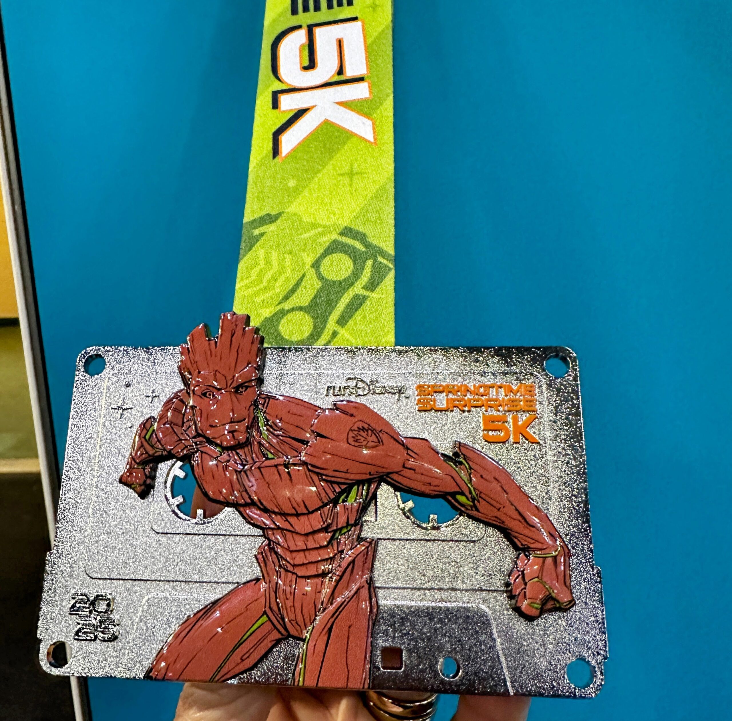 Groot 5K medal 2025 Springtime Surprise